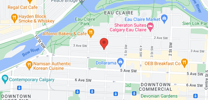 map of 305 701 3 Avenue SW